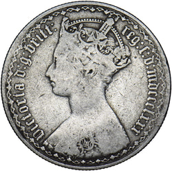 1880 Gothic Florin - Victoria British Silver Coin