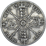 1891 Florin - Victoria British Silver Coin