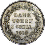 1812 3 Shillings Bank Token - George III British Silver Coin - Very Nice