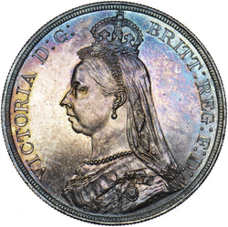 1887 Crown - Victoria British Silver Coin - Superb