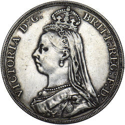 1889 Crown - Victoria British Silver Coin - Nice