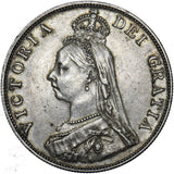 1890 Double Florin - Victoria British Silver Coin - Very Nice