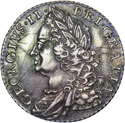 1758 Shilling - George II British Silver Coin