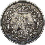 1839 Shilling - Victoria British Silver Coin
