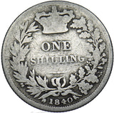 1840 Shilling - Victoria British Silver Coin