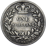 1867 Shilling - Victoria British Silver Coin