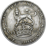1906 Shilling - Edward VII British Silver Coin - Nice
