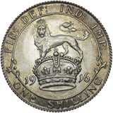 1916 Shilling - George V British Silver Coin - Very Nice