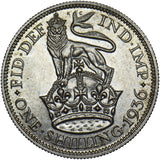 1936 Shilling - George V British Silver Coin - Superb