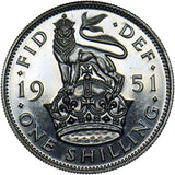 1951 Proof English Shilling - George VI British  Coin - Superb