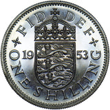 1953 Proof English Shilling - Elizabeth II British  Coin - Superb