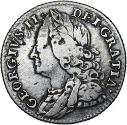 1757 Sixpence - George II British Silver Coin