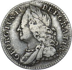 1758 Sixpence - George II British Silver Coin