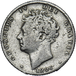 1826 Sixpence - George IV British Silver Coin