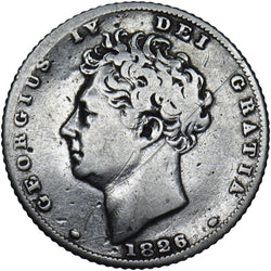 1826 Sixpence - George IV British Silver Coin