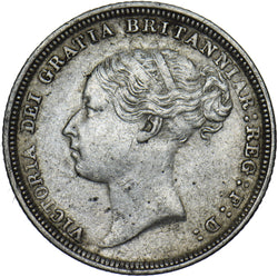 1884 Sixpence - Victoria British Silver Coin - Nice