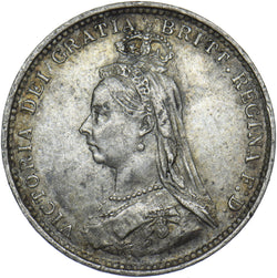 1887 Threepence - Victoria British Silver Coin - Nice