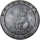 1797 Cartwheel Twopence - George III British Copper Coin