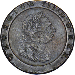 1797 Cartwheel Twopence - George III British Copper Coin