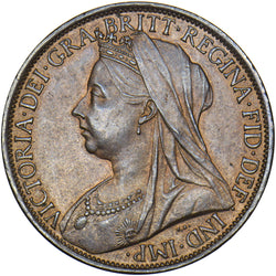 1900 Penny - Victoria British Bronze Coin - Very Nice