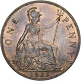 1935 Penny - George V British Bronze Coin - Superb