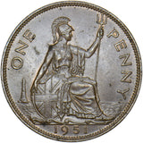 1951 Penny - George VI British Bronze Coin - Very Nice