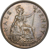1936 Halfpenny - George V British Bronze Coin - Very Nice