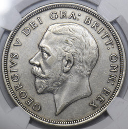 1930 Crown (NGC AU Details) - George V British Silver Coin - Nice