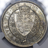 1896 Halfcrown (Dies 2A NGC MS64+) - Victoria British Silver Coin - Superb
