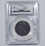 1863 Penny (LCGS 70) - Victoria British Bronze Coin - Very Nice