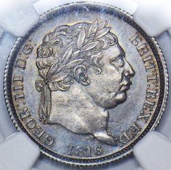 1816 Shilling (NGC MS63) - George III British Silver Coin - Superb