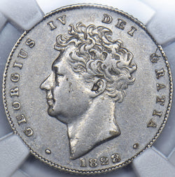 1828 Sixpence (NGC XF Details) - George IV British Silver Coin - Nice