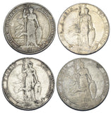 1902 - 1910 Florins Lot (4 Coins) - Edward VII British Silver Coins