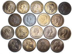 1937 - 1967 High Grade Pennies Lot (18 Coins) - British Bronze Coins