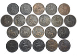 1881 - 1901 Farthings Lot (21 Coins) - Victoria British Bronze Coins