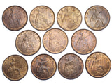1926 - 1936 High Grade Farthings Lot (11 Coins) - George V British Bronze Coins