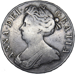 1708 Crown (Plumes) - Anne British Silver Coin