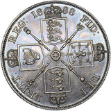1888 Double Florin (Inverted 1) - Victoria British Silver Coin - Very Nice