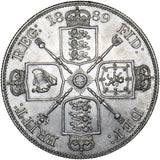 1889 Double Florin - Victoria British Silver Coin - Very Nice