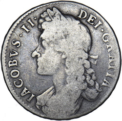 1687 Halfcrown (2nd bust) - James II British Silver Coin