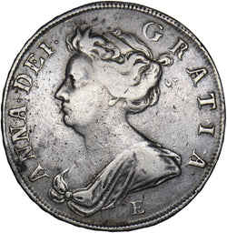 1707 E Halfcrown (Edinburgh Mint) - Anne British Silver Coin - Nice