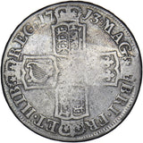 1713 Halfcrown - Anne British Silver Coin