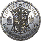 1937 Proof Halfcrown - George VI British Silver Coin - Superb