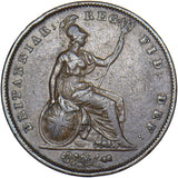 1841 Penny (With Colon, Rare) - Victoria British Copper Coin - Nice
