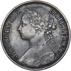 1880 Penny - Victoria British Bronze Coin - Nice