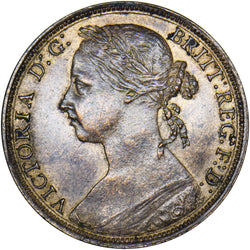 1884 Penny - Victoria British Bronze Coin - Very Nice