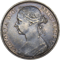 1889 Penny - Victoria British Bronze Coin - Very Nice