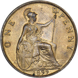 1899 Penny - Victoria British Bronze Coin - Superb