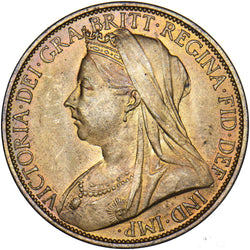 1900 Penny - Victoria British Bronze Coin - Superb