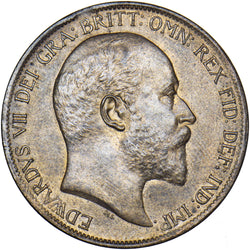 1902 Penny - Edward VII British Bronze Coin - Superb